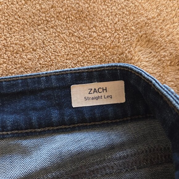 Mavi Zach Straight Leg Denim Jeans Mens 33x30 Dark Blue Wash Stretch Egypt Made - Picture 4 of 11